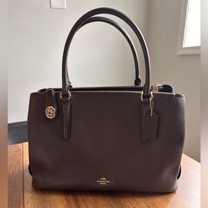 Coach Dark Brown Leather Satchel